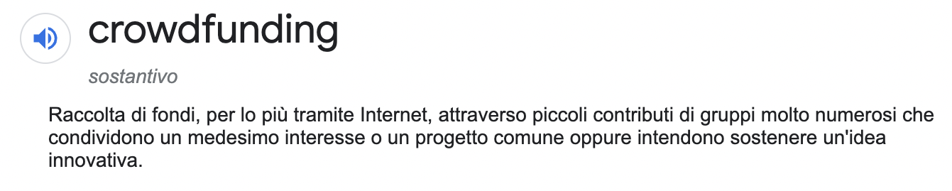 crowdfunding cos'è