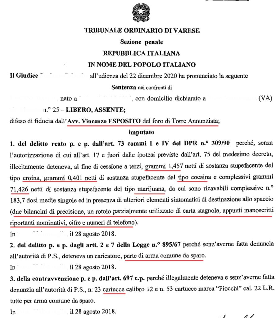 sentenza del giudice