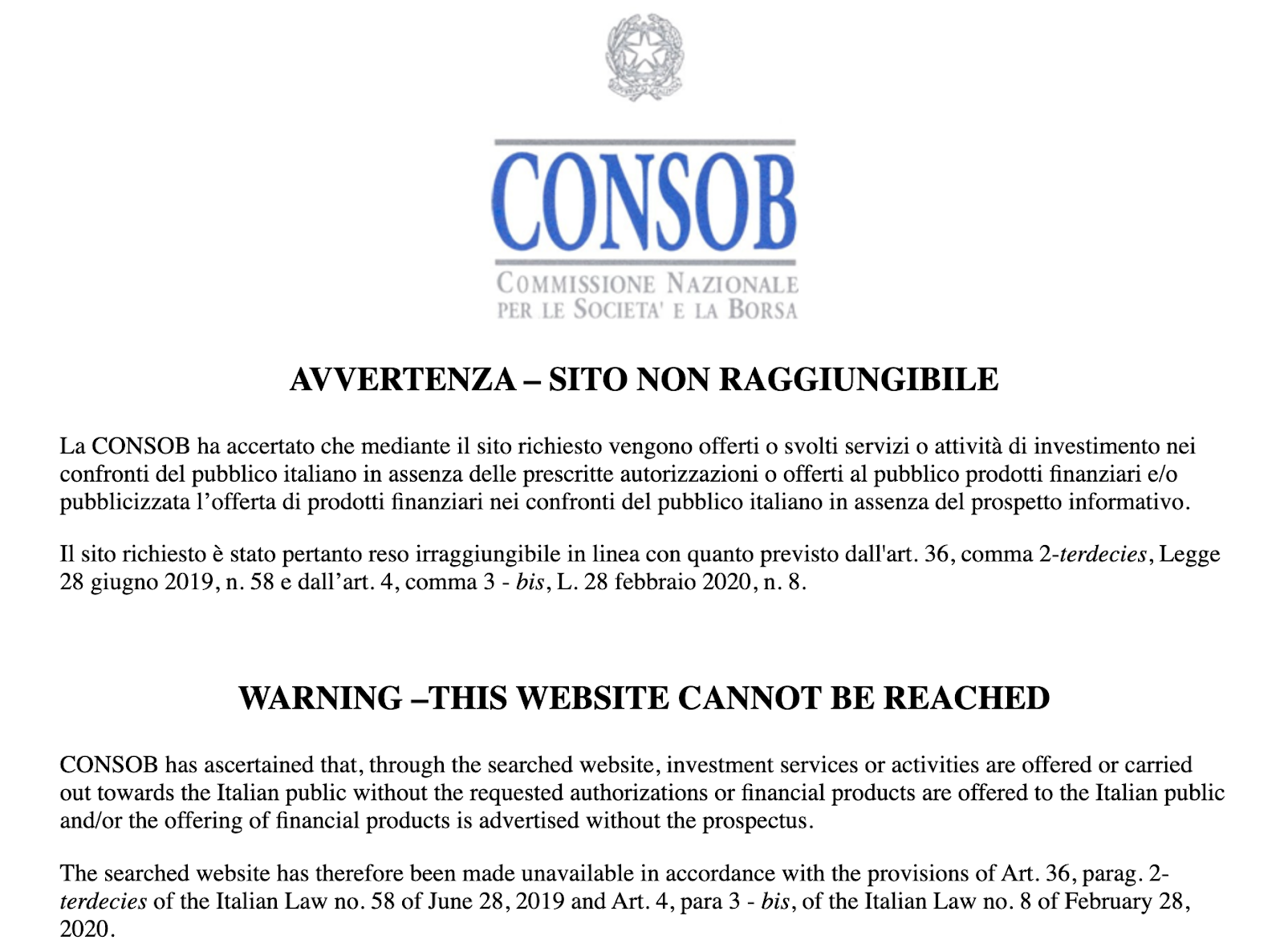 CONSOB INVEST UNION LTD