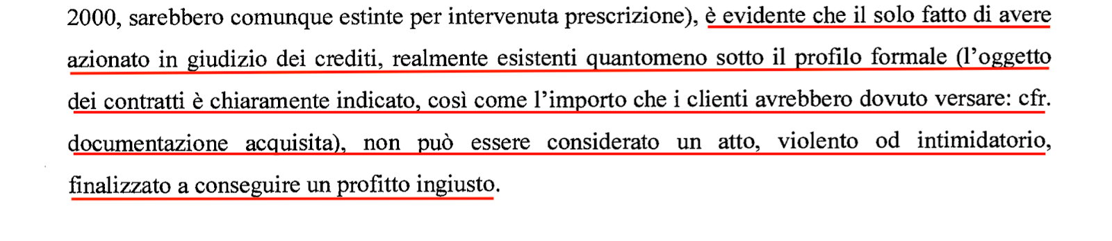 sentenza del giudice estorsione