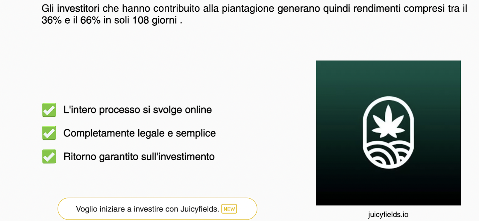 Juicy Fields investitori 