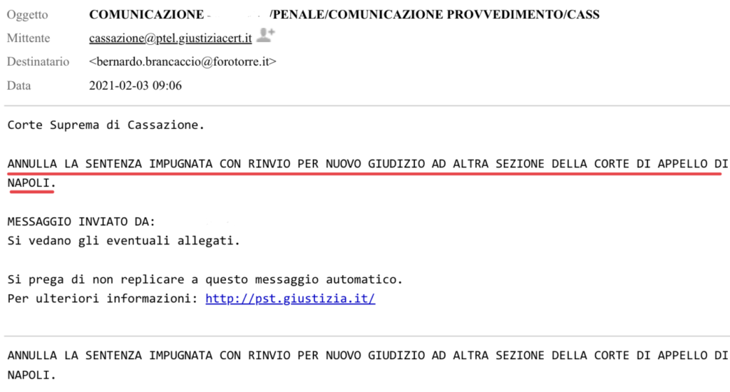 Annullamento sentenza