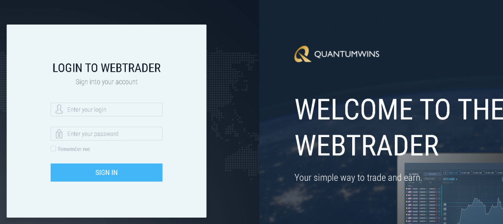 webtrader.quantumwins.com: cuidado con la estafa. Trading en línea falso
