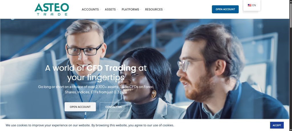 Asteo Group: cuidado con la estafa. Trading en línea falso