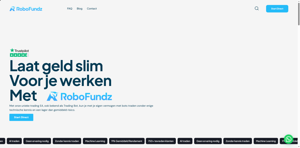 Robofundz: cuidado con la estafa. Trading en línea falso