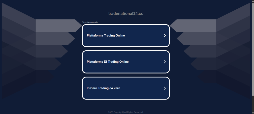 tradenational24.co: cuidado con la estafa. Trading en línea falso