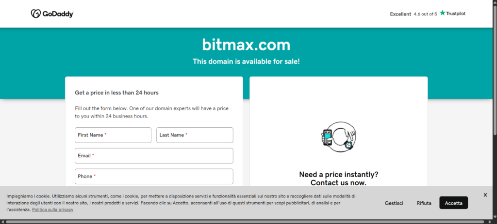 BITMAX.COM: attenzione alla truffa. Falso trading on line