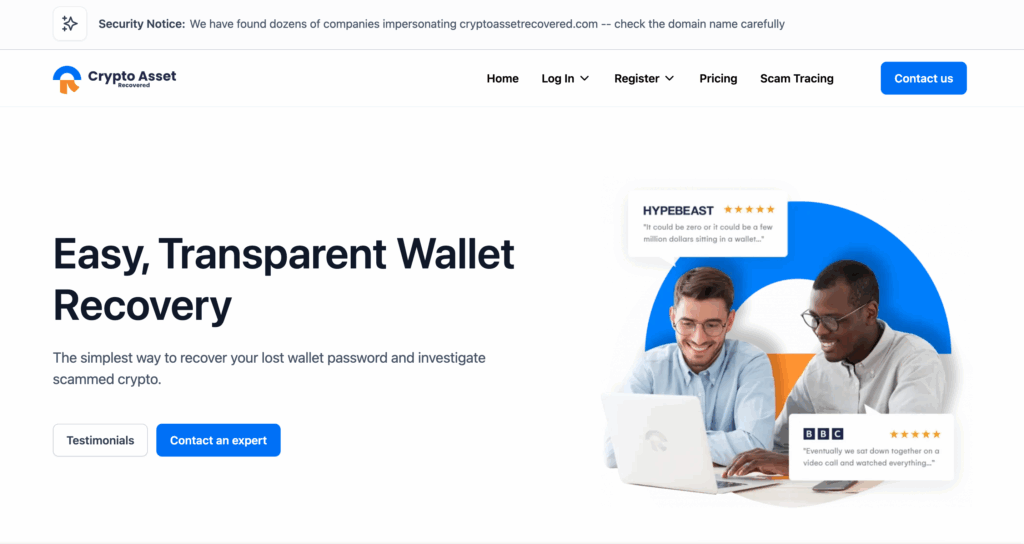 cryptoassetrecovered: attenzione alla truffa. Falso trading on line