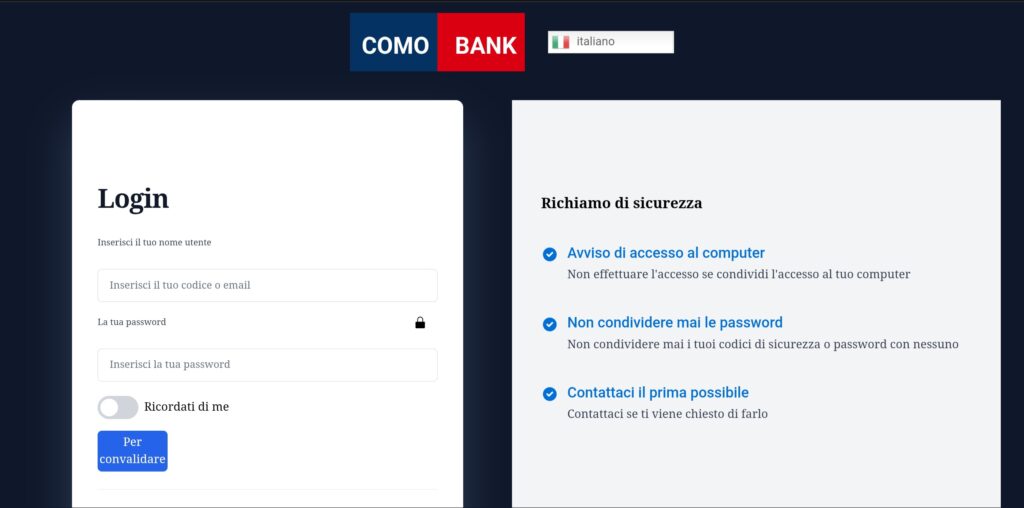 Comos bank: attenzione alla truffa. Falso trading on line