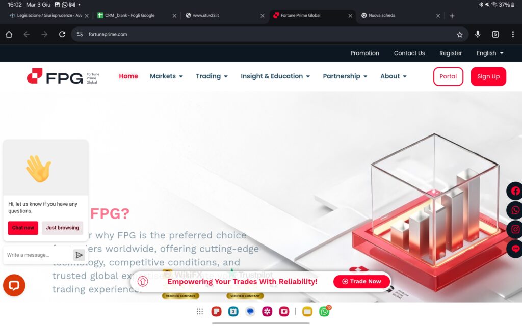 Fortune Prime Global: cuidado con la estafa. Trading en línea falso