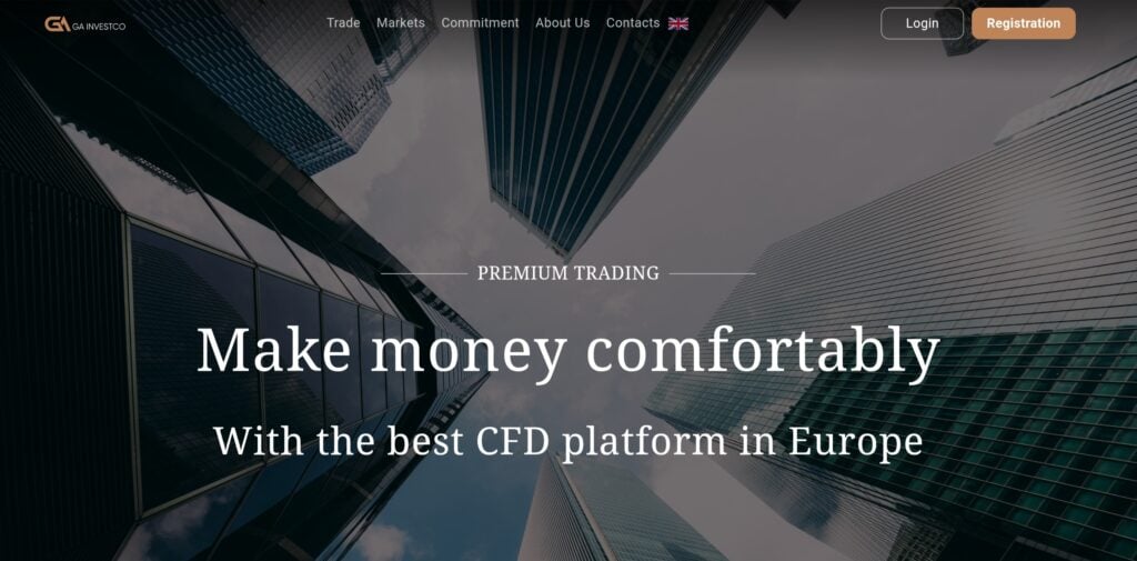 GA Investco: cuidado con la estafa. Trading en línea falso