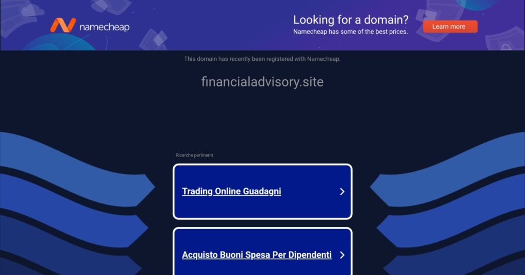 financialadvisory.site: attenzione alla truffa. Falso trading on line