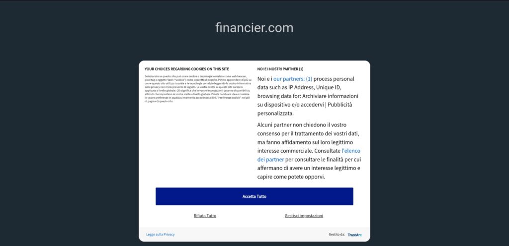 financier.com: attenzione alla truffa. Falso trading on line