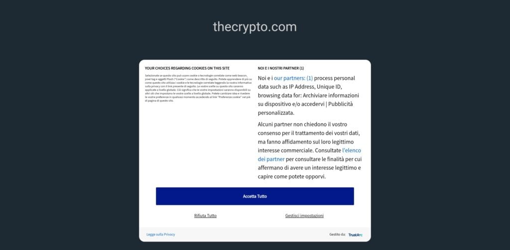 thecrypto.com: attenzione alla truffa. Falso trading on line