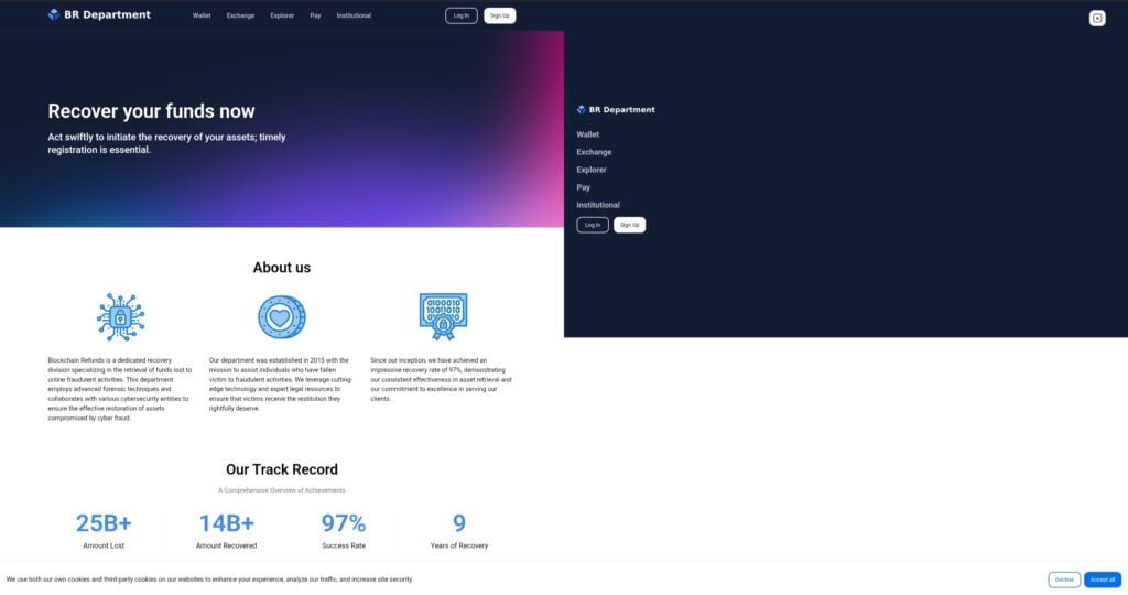 BR Department: reviews. Scam or not. Fake online trading