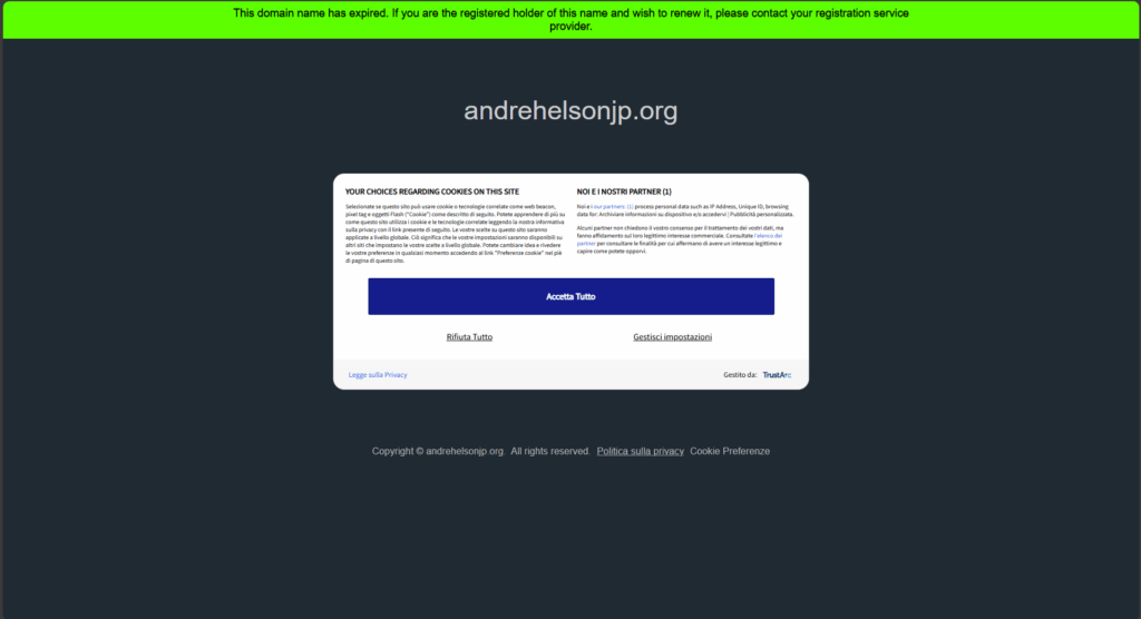 www.andrehelsonjp.org: attenzione alla truffa. Falso trading on line