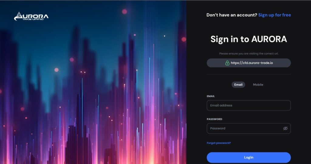 AURORA: cuidado con la estafa. Trading en línea falso