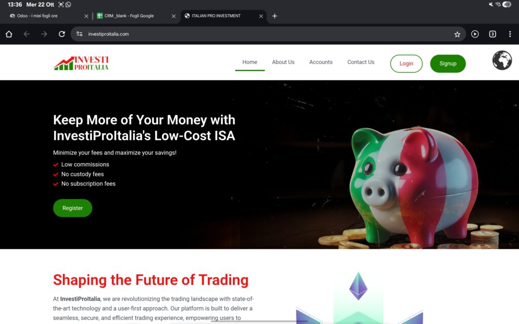 INVESTI PROITALIA: attenzione alla truffa. Falso trading on line