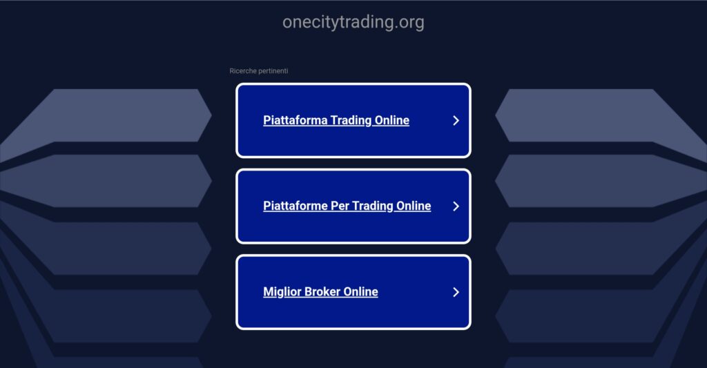 onecitytrading.org: attenzione alla truffa. Falso trading on line