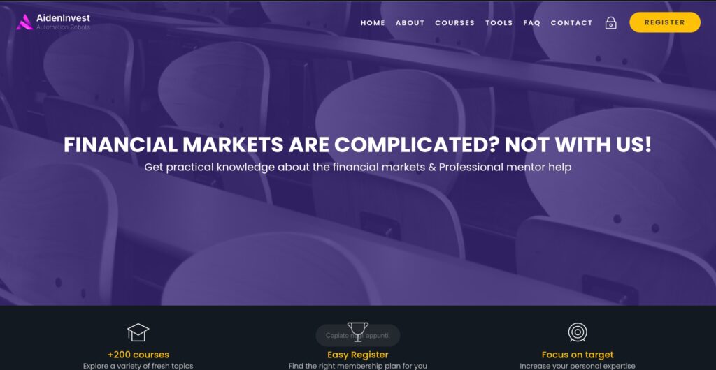 AidenInvest Automatic Robots: attenzione alla truffa. Falso trading on line