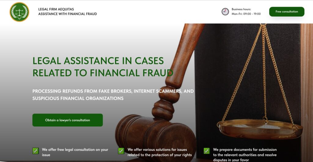 LEGAL FIRM AEQUITAS ASSISTANCE WITH FINANCIAL FRAUD: attenzione alla truffa. Falso trading on line