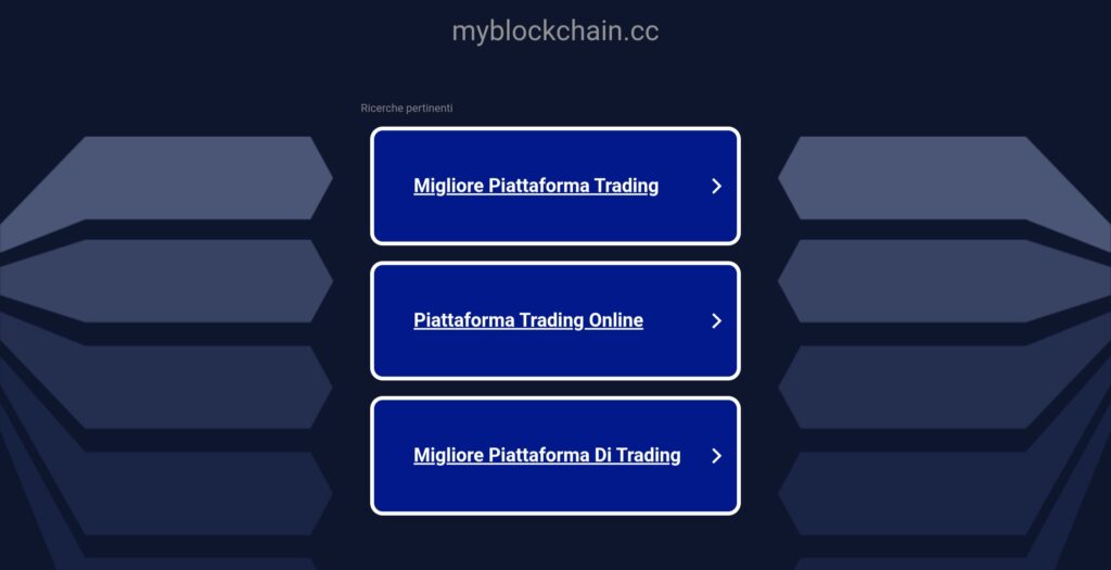myblockchain.cc: attenzione alla truffa. Falso trading on line
