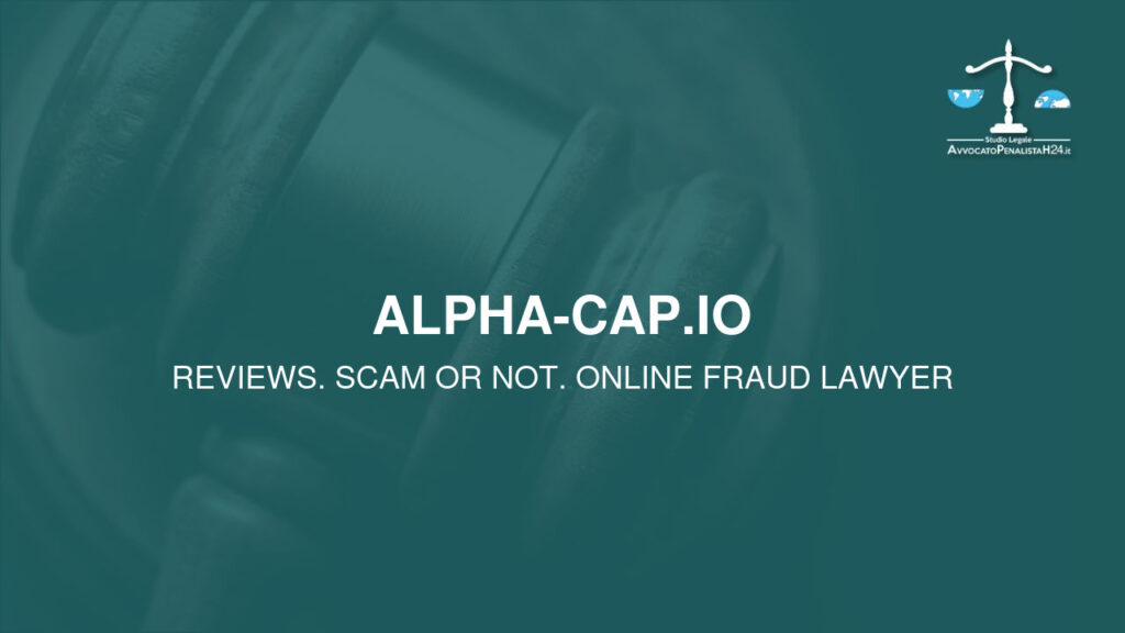 alpha-cap.io: cuidado con la estafa. Trading en línea falso