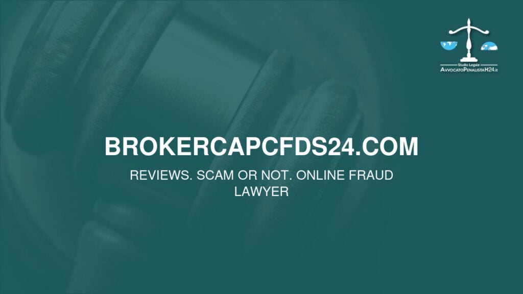 brokercapcfds24.com: cuidado con la estafa. Trading en línea falso