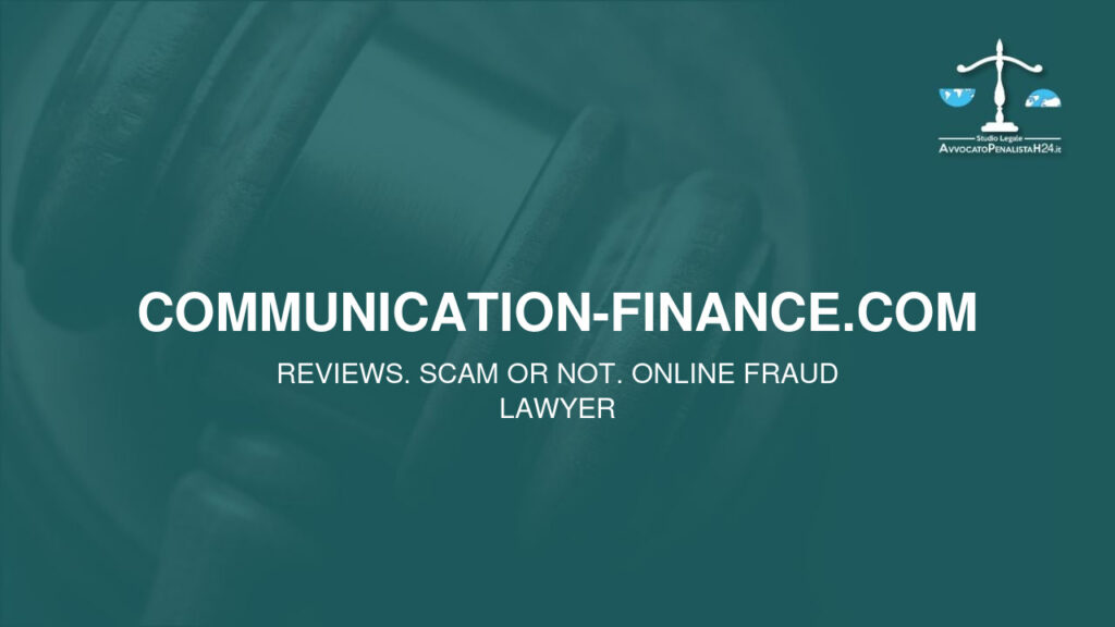 communication-finance.com: cuidado con la estafa. Trading en línea falso