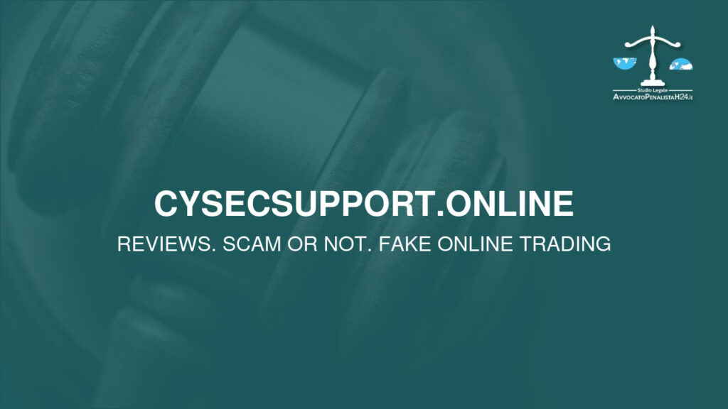 cysecsupport.online: attenzione alla truffa. Falso trading on line