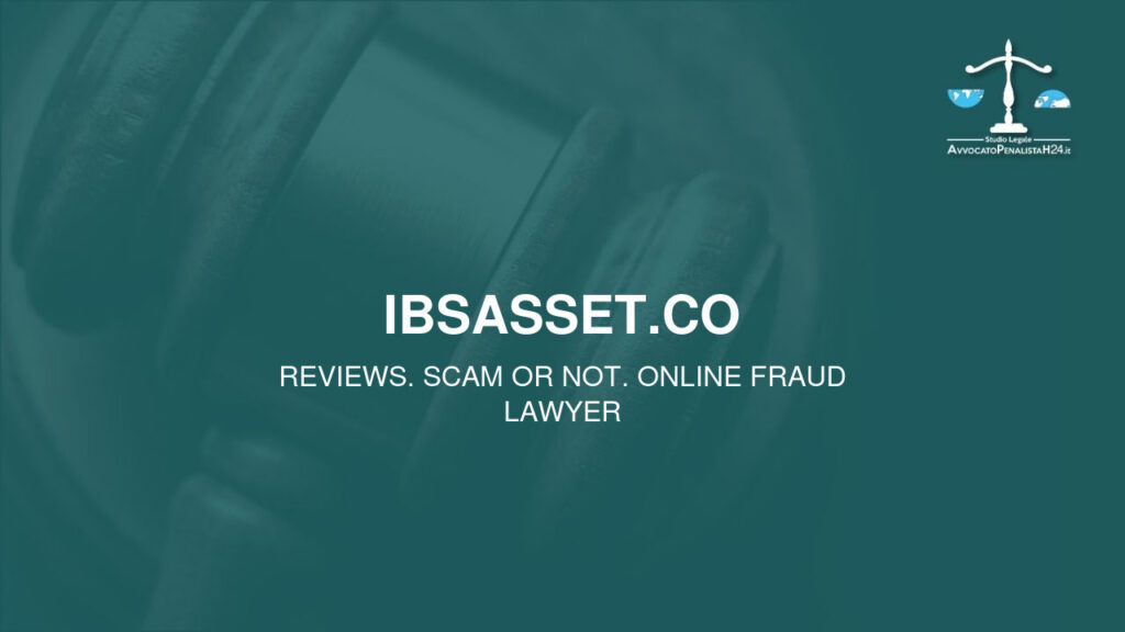 ibsasset.co: cuidado con la estafa. Trading en línea falso