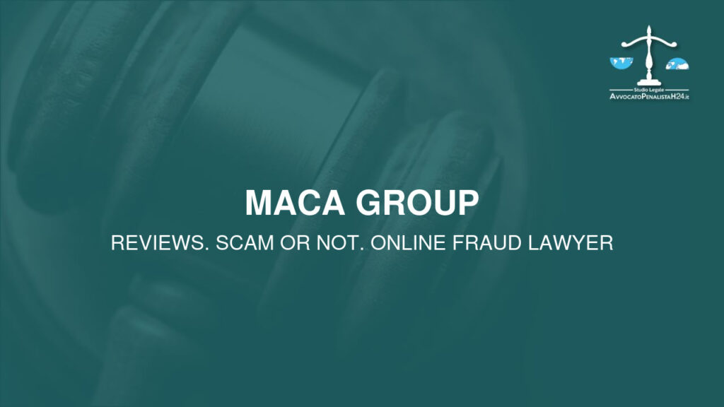 Maca Group: cuidado con la estafa. Trading en línea falso