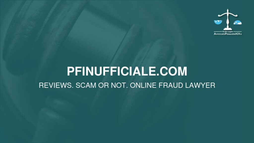 pfinufficiale.com: cuidado con la estafa. Trading en línea falso
