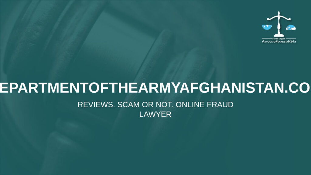 departmentofthearmyafghanistan.com: attenzione alla truffa. Falso trading on line