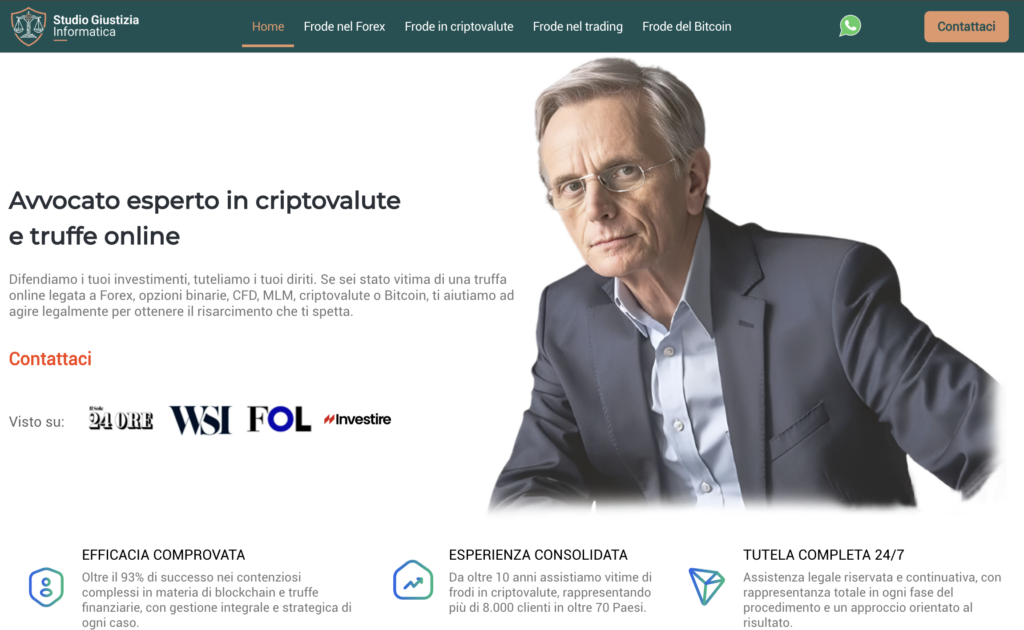 Studio Giustizia Informatica: Perché il sito studiogiustiziainformatica.com è una Truffa di Finto Recupero Crediti