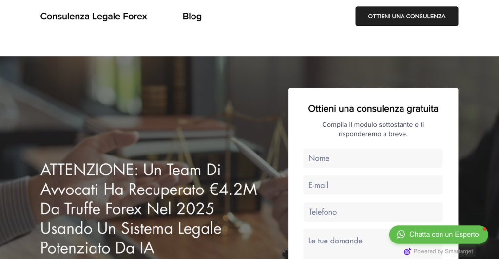 Attenzione alla “Truffa del Recupero”: Il caso consulenzalegaleforex.com