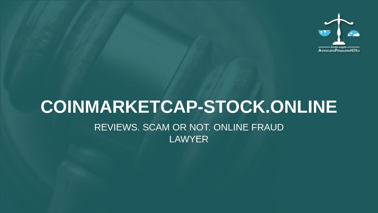 coinmarketcap-stock.online: reviews. Scam or not. Online fraud lawyer