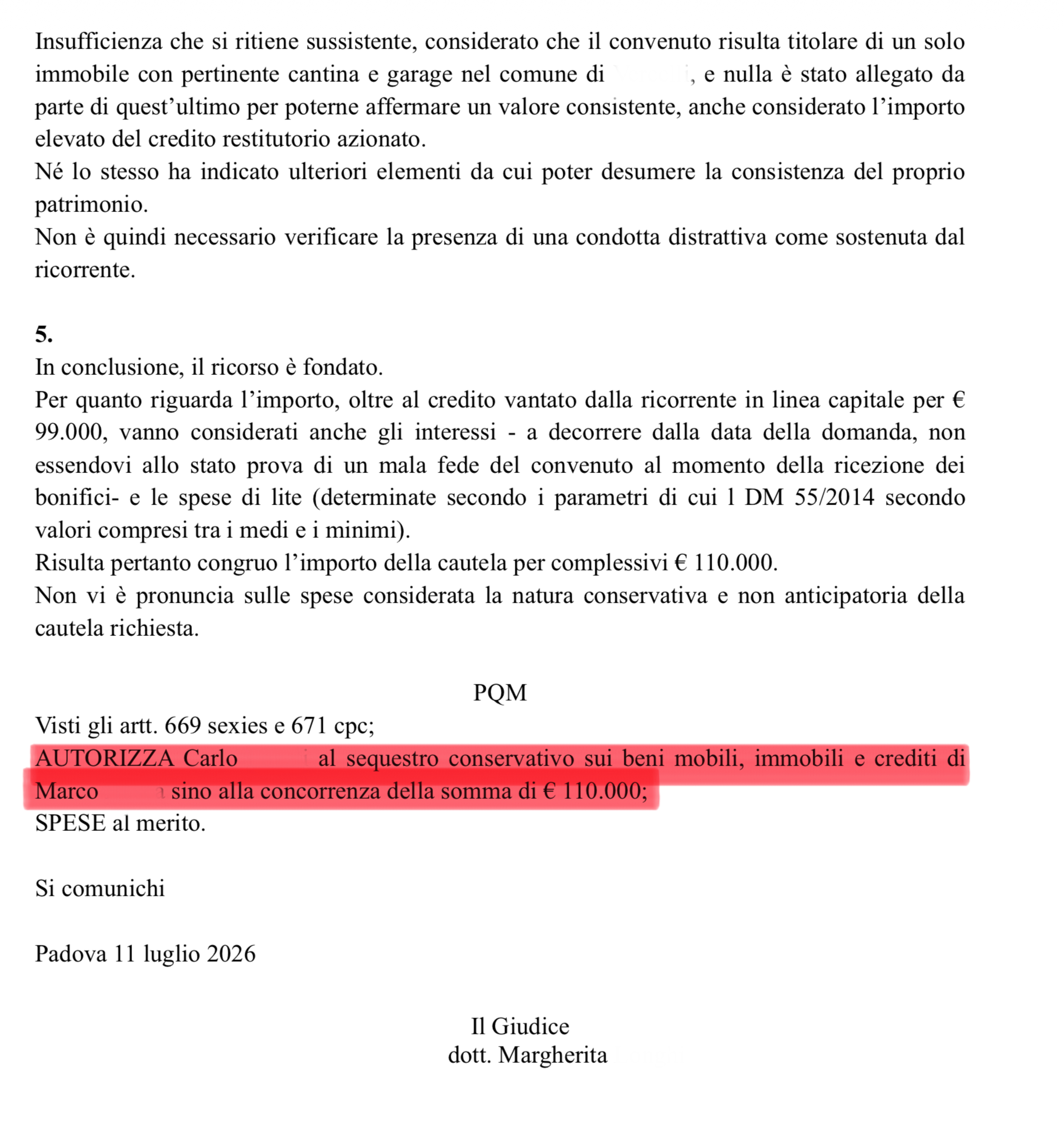 Avvocato per truffa online: come il sequestro conservativo trasforma la vittima in creditore procedente