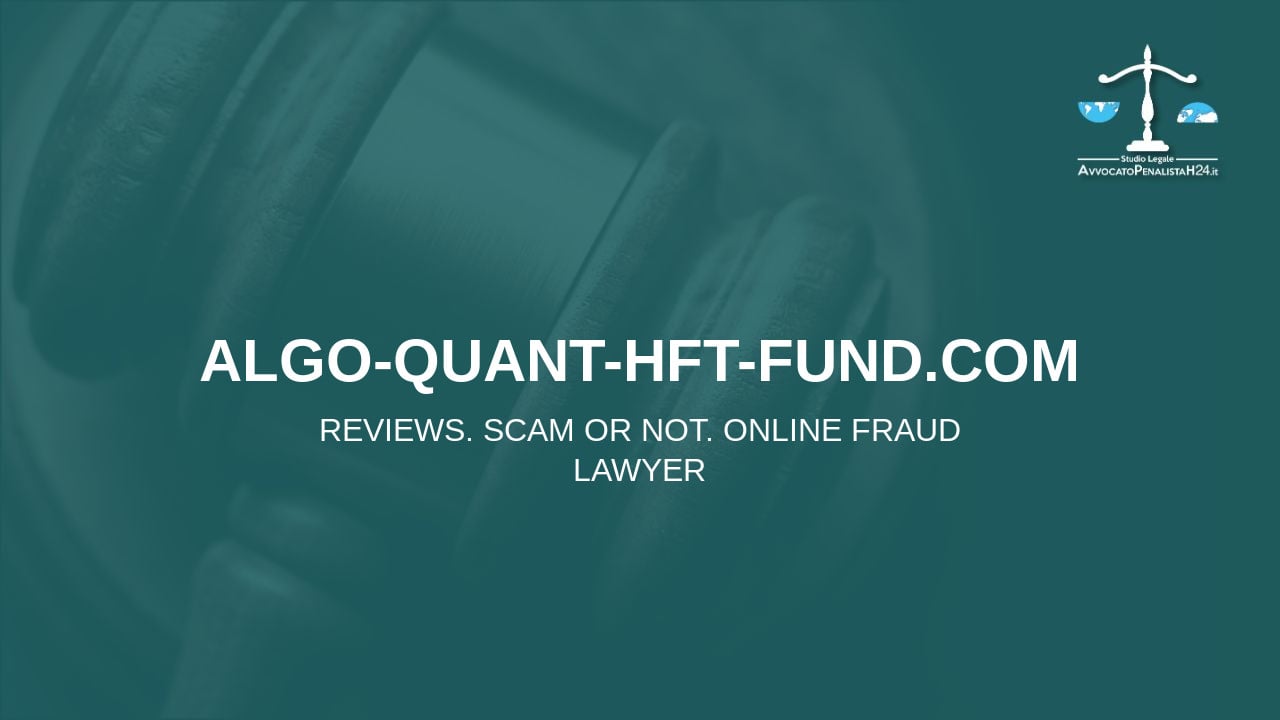 algo-quant-hft-fund.com: cuidado con la estafa. Trading en línea falso